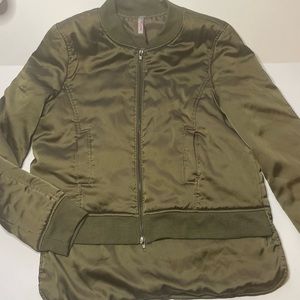 Womens olive bomber jacket